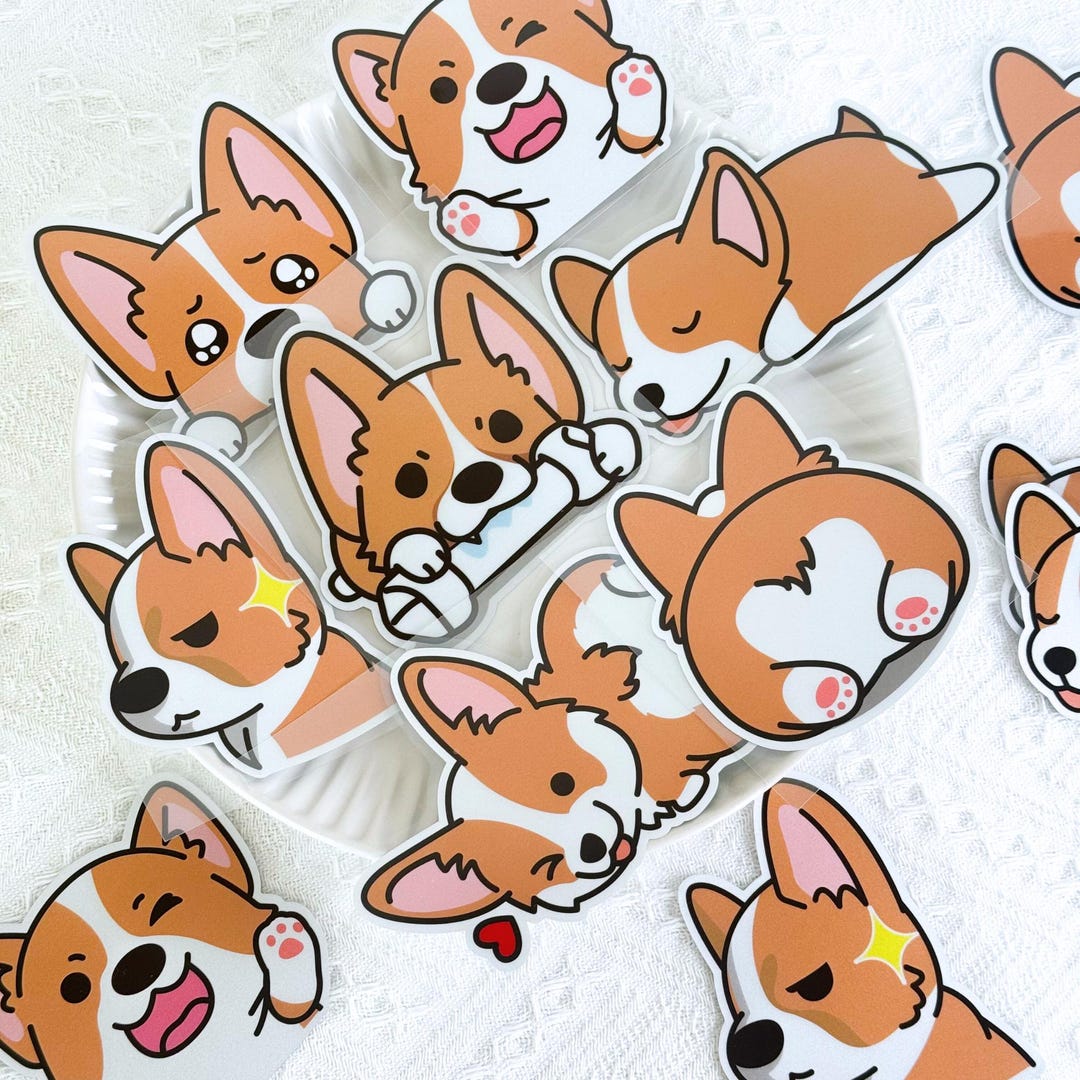 Science Corgi Sticker Cute Corgi Waterproof Sticker, Dog Sticker Pack, Laptop Decal, Car ...