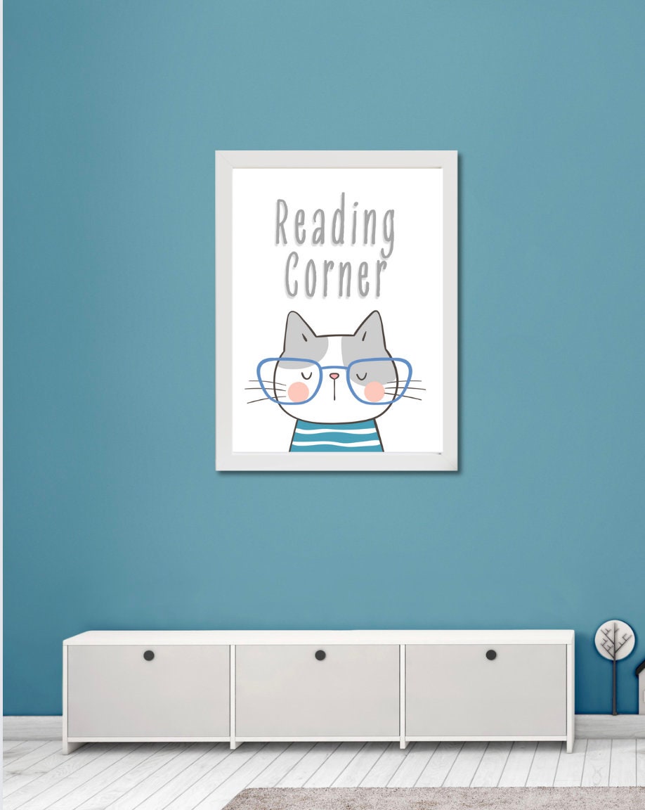 Reading Corner Print Classroom Poster Reading Print Playroom - Etsy