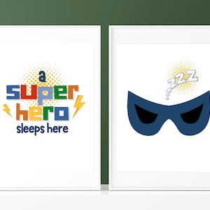 Super Hero Print Set: Kids Bedroom Decor (Digital Download)