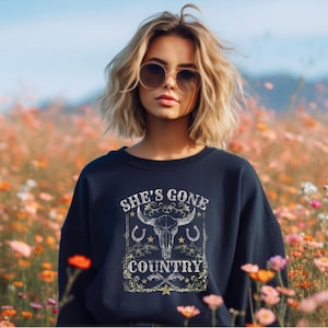 SHES GONE COUNTRY Sweater, Country Music Sweater, Country Music, Nashville, Western Vibes, Tennessee, Southern Charm, Cowboy, Cowgirl