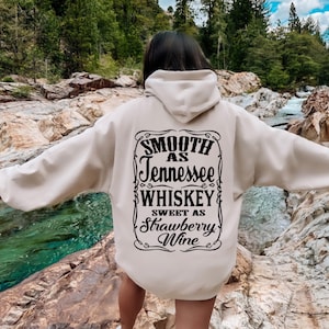 TENNESSEE WHISKEY HOODIE, Country Music Hoodie, Nashville Hoodie, Country Music, Cowgirl, Cowboy, Western Vibes, Strawberry Wine