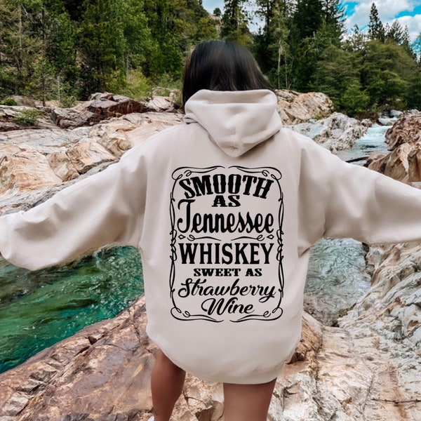 TENNESSEE WHISKEY HOODIE, Country Music Hoodie, Nashville Hoodie, Country Music, Cowgirl, Cowboy, Western Vibes, Strawberry Wine