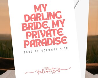 Scripture Based Valentines Card For Her | Bible Valentines Day Card For Wife | Best Selling Verse