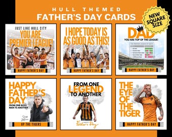 Hull Themed Father's Day Cards | 6 Unique & Exclusive Designs | 148mm (6") square