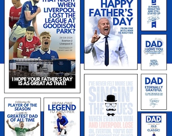 Everton FC Father's Day Greeting Cards | A6 cards | Choose From 9 Unique & Exclusive Designs