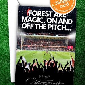 Nott&#39;m Forest Christmas Card (design #11) | Forest Card | Nottingham Gift | Xmas Gift