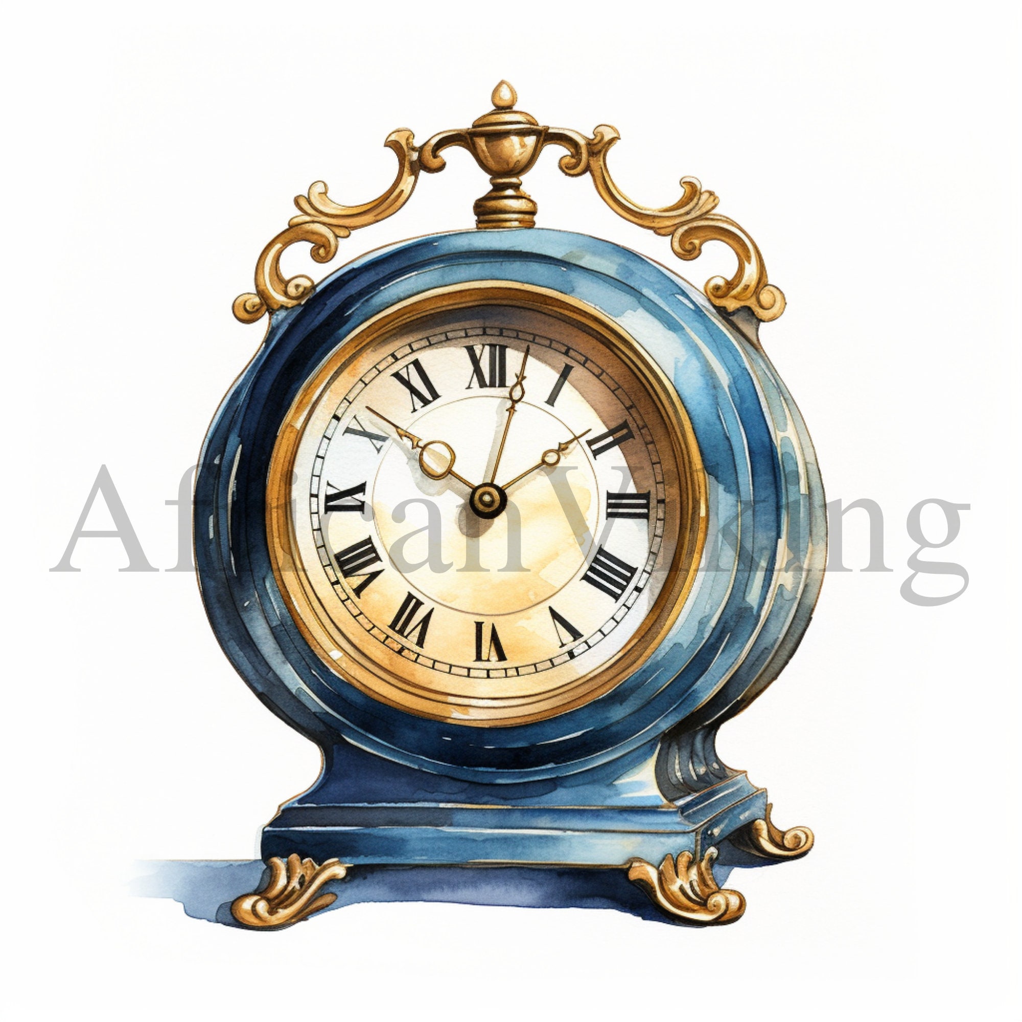 Old Fashioned Alarm Clock Clipart | 10 High Quality Jpgs | Digital ...
