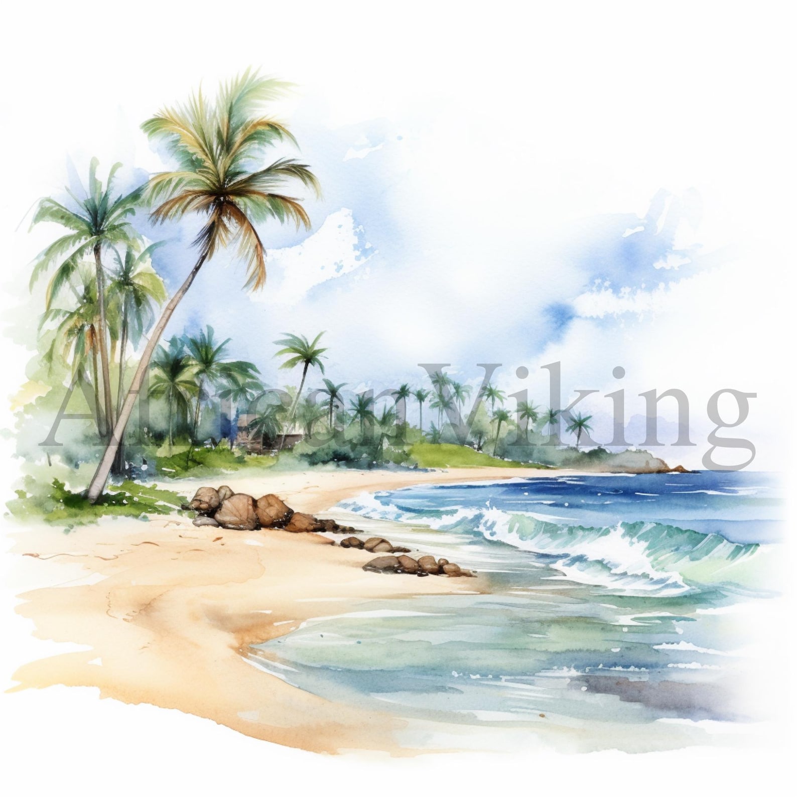 Beach Scene Graphics Beach Scenes Clipart | 10 High Quality Jpgs | Instant Digital Download ...