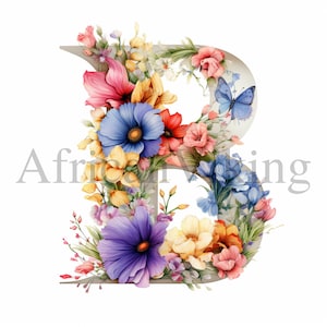 Letra B Clipart / 10 JPG de alta calidad / Arte infantil / Descarga digital instantánea / Artesanía de papel digital / Fabricación de tarjetas / Impresión del alfabeto