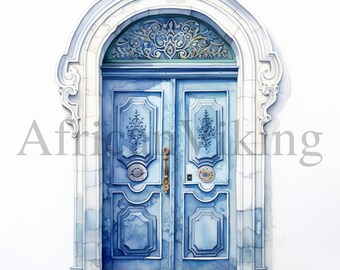 Mediterranean Doors Clipart | 10 High Quality JPGs | Instant Digital Download | Card Making | Nursery Art, Digital Paper Craft, Scrapbooking