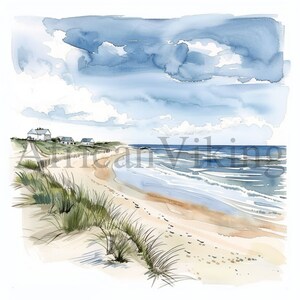Coastal Beach Ocean Clipart | 10 High Quality JPGs | Digital download | Card Making | Commercial Use | Junk Journals | Scrapbooking, Clipart