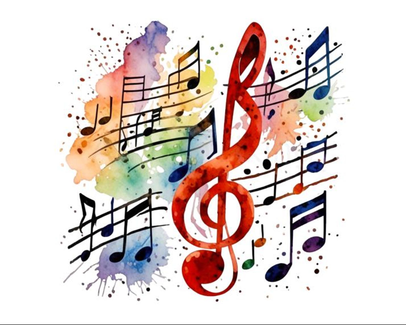 10 Music Notes Clipart | High-quality Jpgs | Digital Download | Musical ...