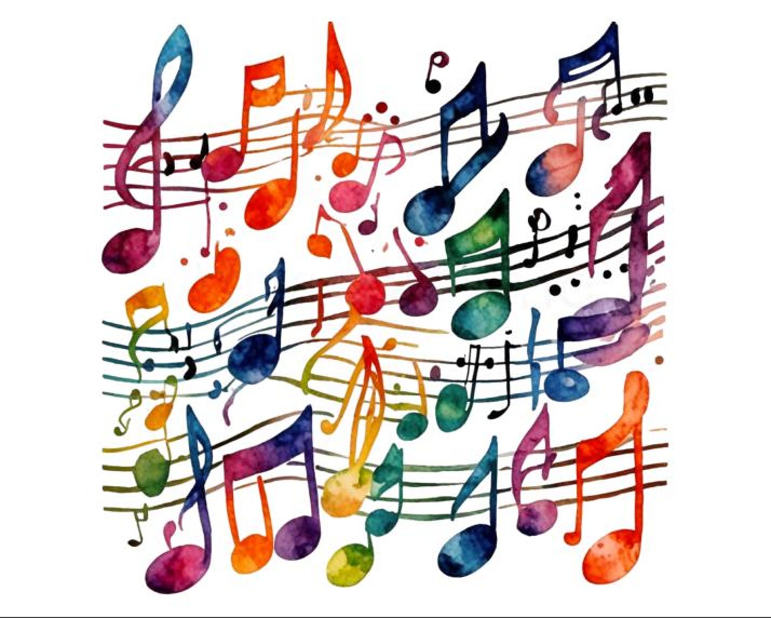 10 Music Notes Clipart | High-quality Jpgs | Digital Download | Musical ...