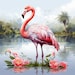 Watercolor Flamingo Clipart | Tropical Bird Art, Nursery Decor (digital ...