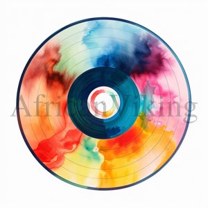Clipart disque vinyle | 10 fichiers JPG de haute qualité | Téléchargement numérique | Fabrication de cartes | Scrapbooking | Créations numériques en papier | Art pour chambre d'enfant | Clipart