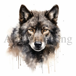 Clipart de lobo preto | 10 JPGs de alta qualidade | Download digital | Fabricação de cartões | Clipart | Impressão de lobo | Gráficos para impressão | Artesanato de papel digital