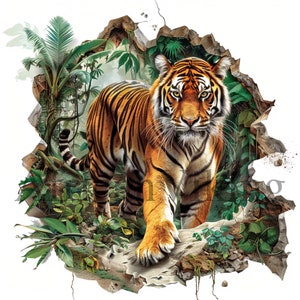 Tiger Clipart | 10 High Quality JPGs | Instant Digital Download | Card Making | Cute Animal Clipart | Digital Paper Craft | Nursery Art
