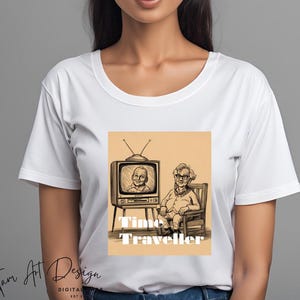 Digitaal ontwerp tijdreiziger | Vintage schetskunst png | Retro tijdreisillustratie voor T-shirts, draagtassen en meer