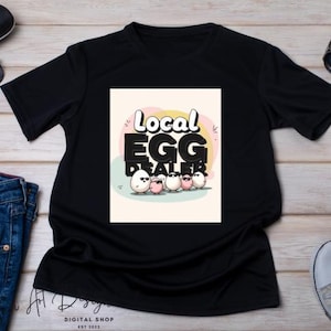 Lokaler Eierhändler Lustiges Huhn T-Shirt-Design - Perfekt für Schürzen, Kissen, Tragetaschen und mehr