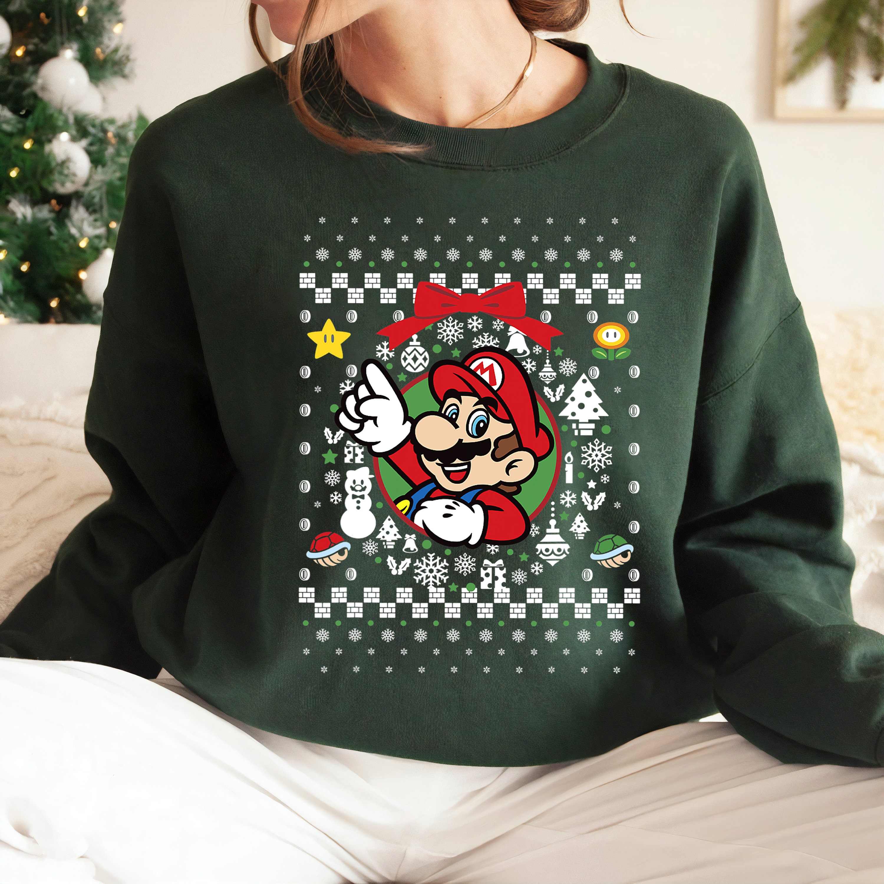 Nintendo Christmas Sweater - Etsy