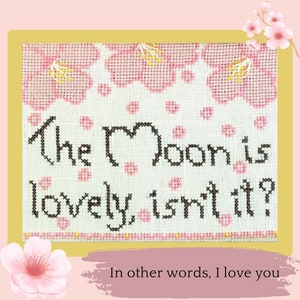 In Other Words, I Love You - Sakura Bloom Cross Stitch Pattern