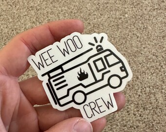 Wee Woo crew firetruck ambulance sticker