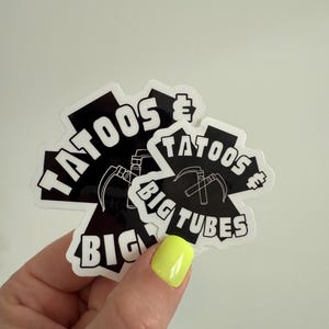 Tatuajes y pegatinas de intubación con tubos grandes, pegatinas de Mac Blade, pegatinas de paramédico, pegatinas de EMS, regalo de EMT, pegatinas de rudo, primeros auxilios, CRNA