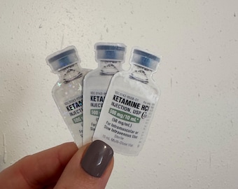 Mini Ketamine vial sticker, paramedic sticker, nurse sticker, CRNA sticker