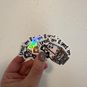 Treat EM & Yeet EM funny EMS Ambulance Sticker, Emt sticker, paramedic sticker, first responder