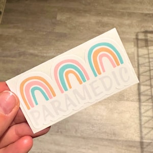 CLOSEOUT Rainbow Paramedic Kiss Cut Decal