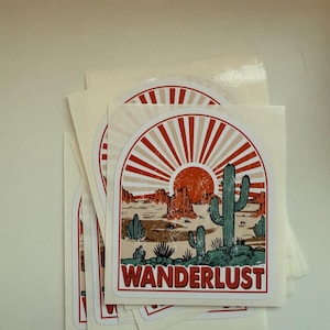 Western Cowgirl Wanderlust Sticker – Boho Rodeo Vinyl Decal for Adventure Lovers