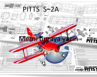 Aircraft RC Plane Model Pitts S-2A Digital Plans PDF + DXF