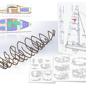 RC Sailboat Wooden Model diqor8 Digital Plans CNC Files