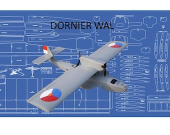 Aircraft RC Plane Model Dornier Wal Digital Plans / PDF + DXF
