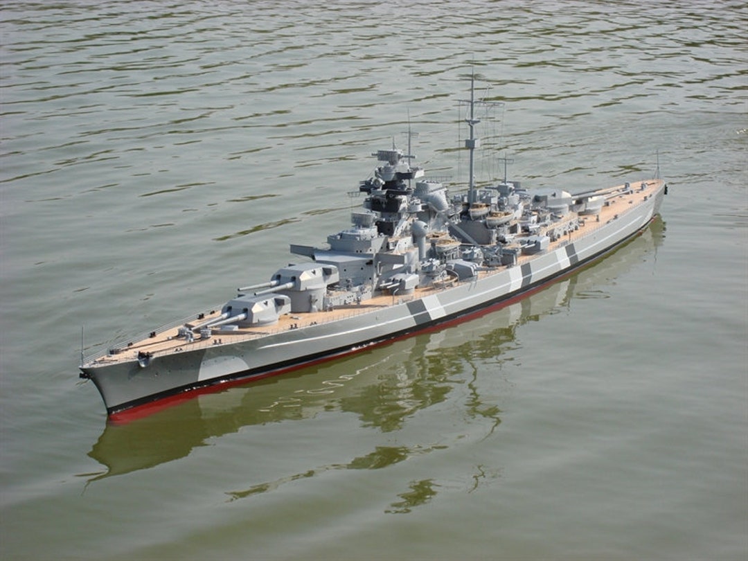 RC Battleship Model 36 Bismarck Version A/B 3D Printed .STL Files and