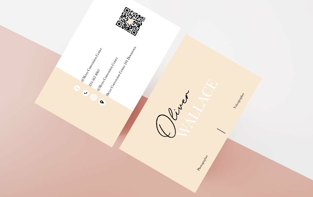 Editable Business Card Template With QR Code, Ready for Instant ...
