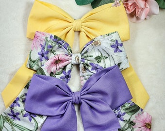 Spring Hair Bows, Women Hair Bows, Pastel colours Hair Bows, Coquette Hair Bows, Long Tail Hair Bows, Hair clip, Hair Accessories, Hair Bows