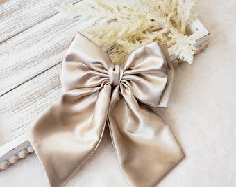 Satin Hair Bows, Coquette Hair Bows, Women Hair Bow, Elegant Hair Bows, Long Tail Hair Bows, Hair clip, Hair Accessories, Bows, Aesthetic