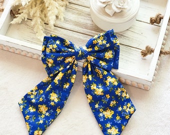 Spring/Summer Hair Bows, Women Hair Bows, Blue Hair Bow, Coquette Hair Bows, Long Tail Hair Bows, Hair clip, Hair Accessories, Hair Bows