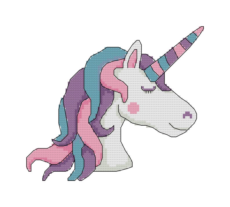 Unicorn Cross Stitch Pattern PDF File Easy Cross Stitch Pattern, X
