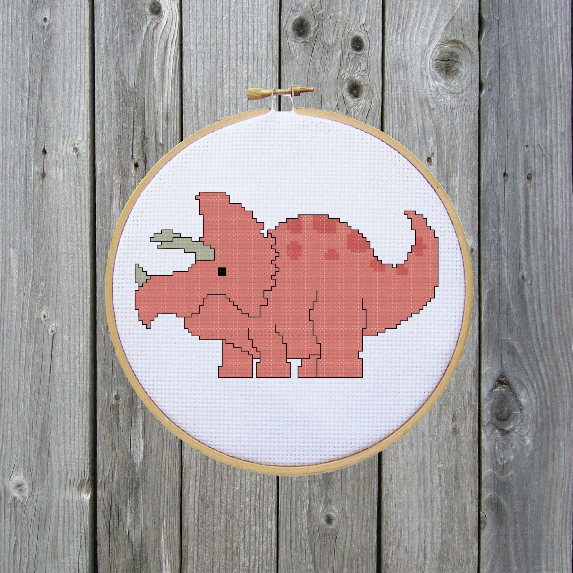 Cute Dinosaur Cross Stitch Pattern in Blue Digital File/ Instant Download Hoop Art Etsy
