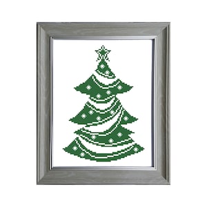 Christmas Tree Cross Stitch Pattern - Holiday Cross Stitch, Christmas X Stitch Pattern, Modern Cross Stitch Pattern