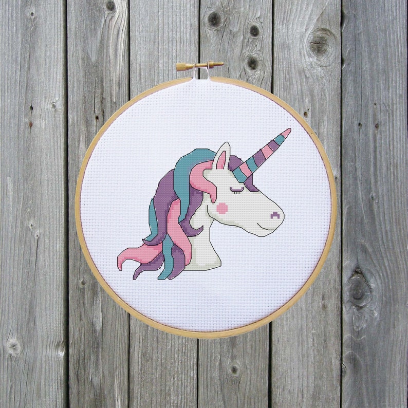 Unicorn Cross Stitch Pattern PDF File Easy Cross Stitch Pattern, X