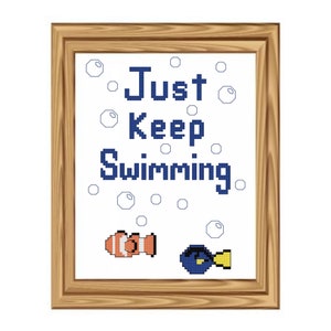 Fish Cross Stitch Pattern - Instant Download - Easy Cross Stitch Pattern, X Stitch Pattern