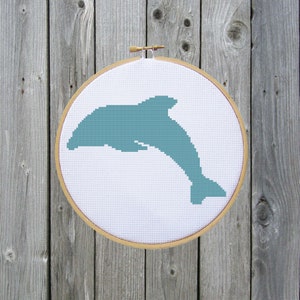 Counted Cross Stitch Pattern Dolphin - PDF File - Instant Download - Easy Cross Stitch Pattern, Embroidery, X Stitch Pattern