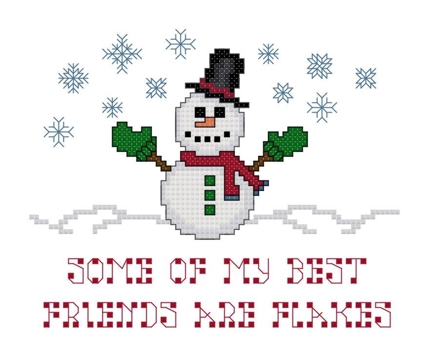 Snowman Cross Stitch Pattern - PDF File - Instant Download - X Stitch ...
