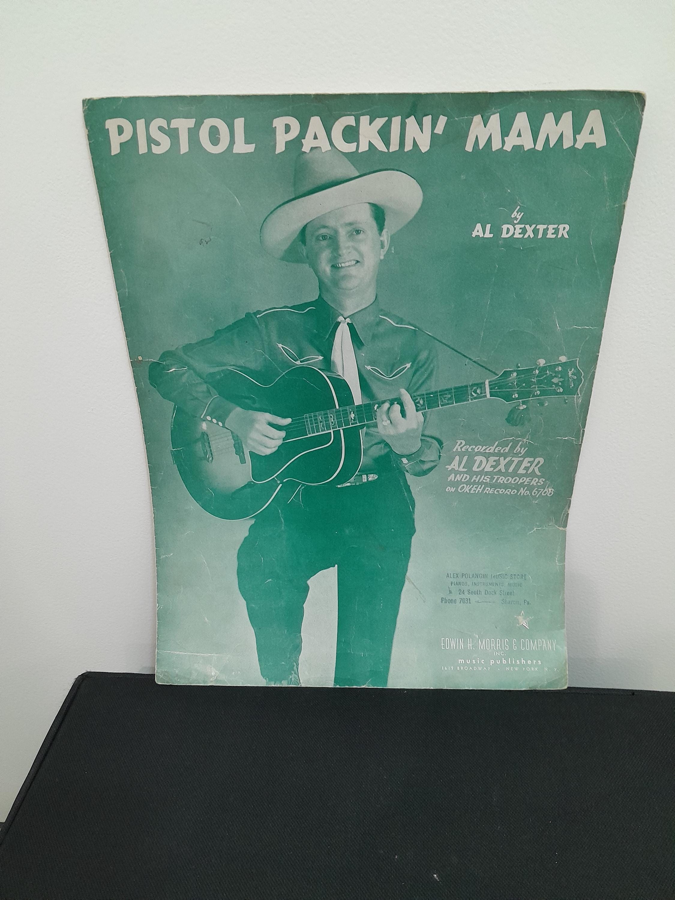 Pistol Packin' Mama ビンテージアイロンプリント 転写紙50s Vintage Sheet Music – Pistol Packin' Mama (1943) - Etsy