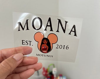 Island Princess UVDTF Decal Disney Inspired Permanent Decal for Hard Surfaces Moana Tumbler