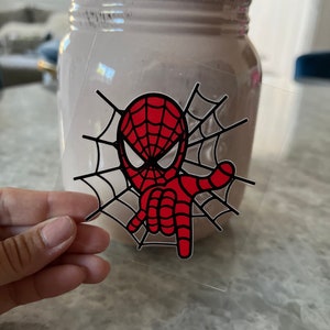 Spiderman UV DTF Decal Disney Inspired Avenger Sticker | Ready to Apply Kids Water Bottle Transfer