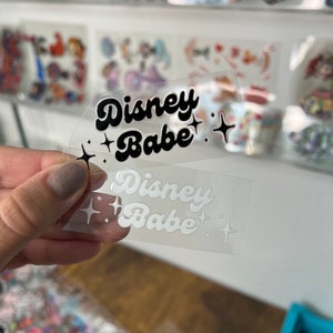 Disney Babe UV DTF Decal Mouse Magic Sticker Theme Park Foodie | Ready to Apply Libby Glass Can Transfer